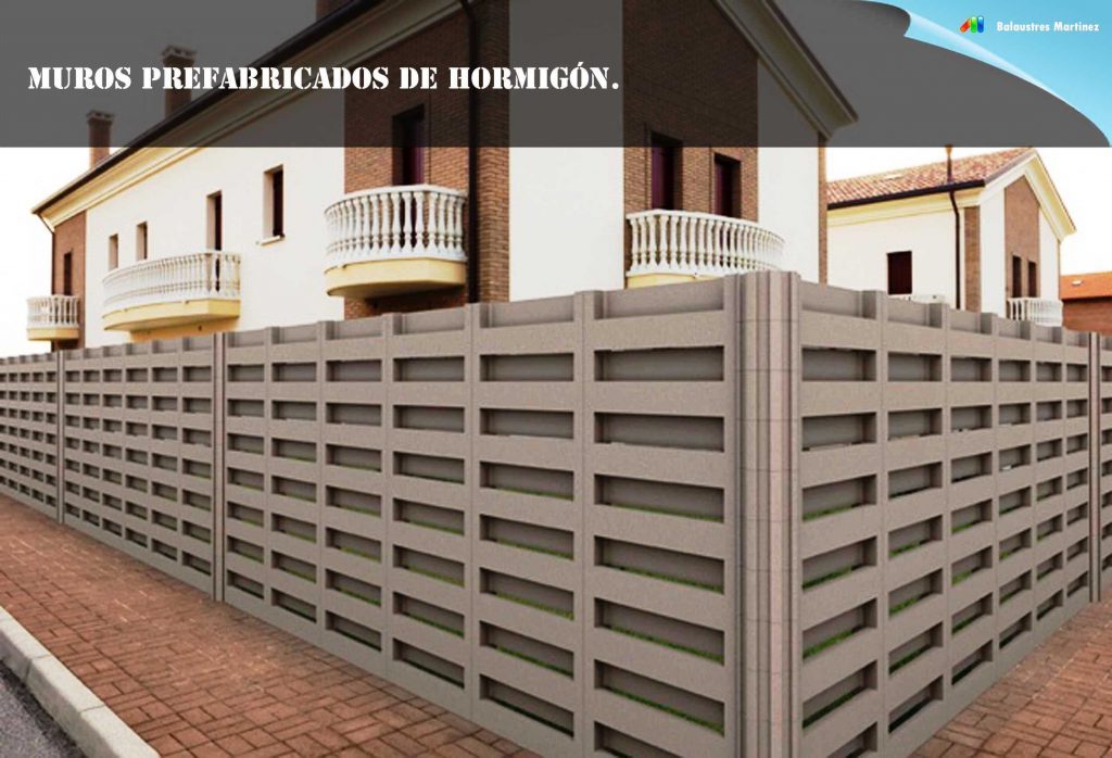 Muros prefabricados de hormigón para jardín